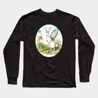 Butterfly Winged Rabbit Long Sleeve T-Shirt